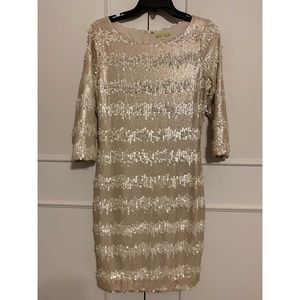 Gianni Bini medium champagne sequin dress